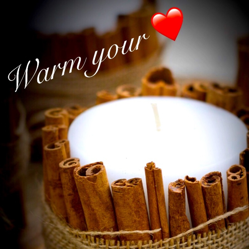 Warm your ❤️ with Cinnamon Stick Candles. Size 4.75”